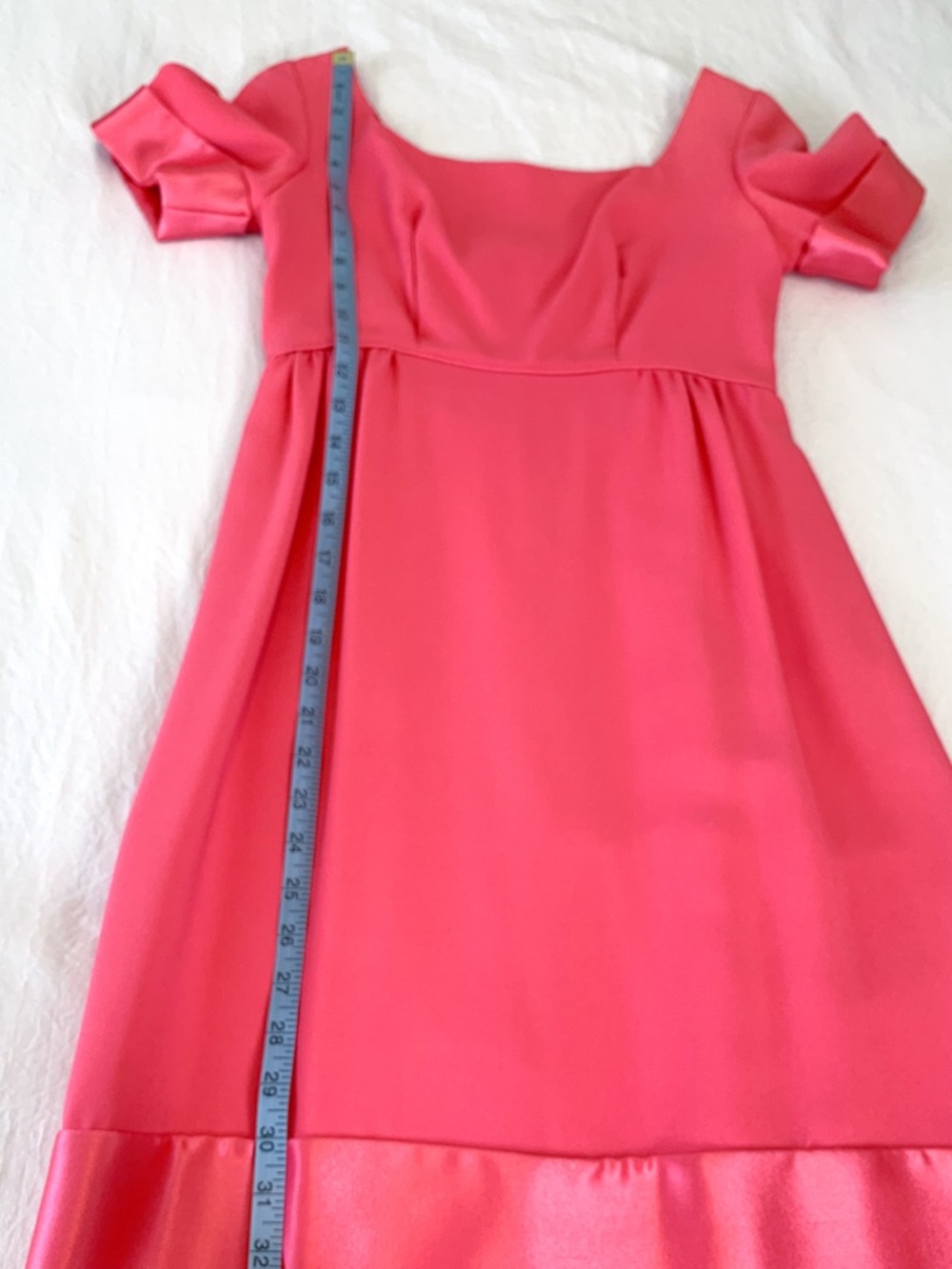 1960s Emma Domb evening gown pink empire waist regency style dress fits size 0 - Picture 14 of 15